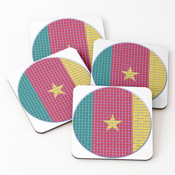 Item preview, Cameroon Flag Rounded - Squares Pixel  designed and sold by MoonElite.