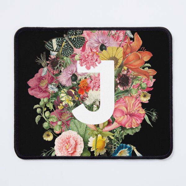 Item preview, Monogram Letter J with Baroque Flowers and Butterfly designed and sold by Trish Dish.