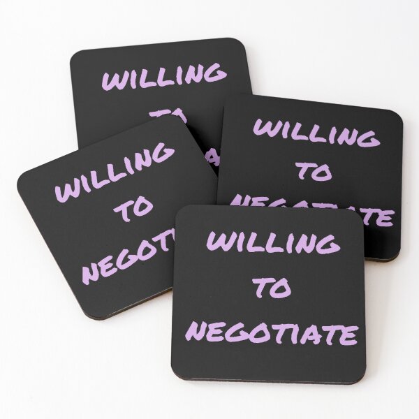 Item preview, WILLING TO NEGOTIATE designed and sold by Swooncake Press.