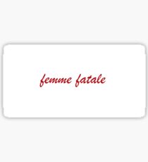 femme fatale white deep red tumblr Sticker