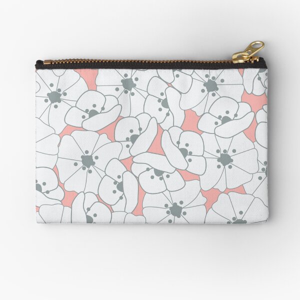 Seamless pattern with flowers and floral elements, nature life Zipper Pouch