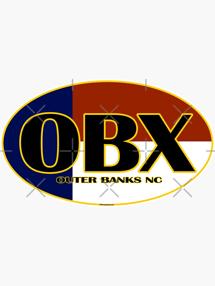 OBX Outer Banks North Carolina Flag Sticker for Sale by ThreadsNouveau