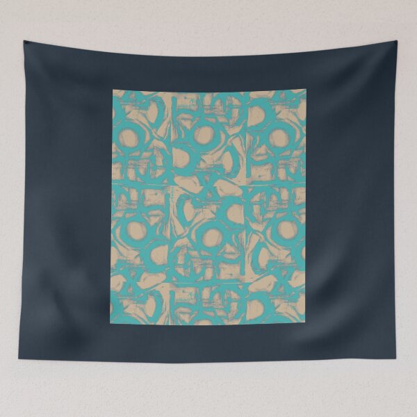 Item preview, Ornament Design nude turquoise  swatch XO designed and sold by RobSchrab.