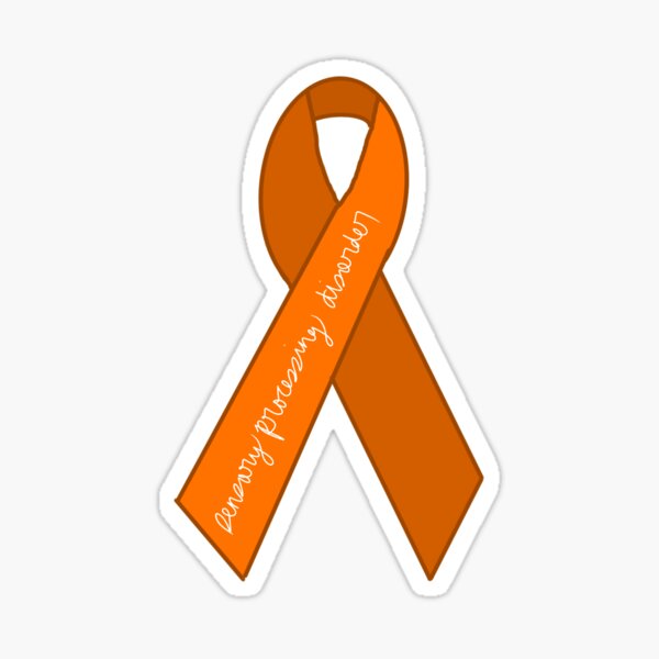 "Sensory Processing Disorder Awareness Ribbon " Sticker by