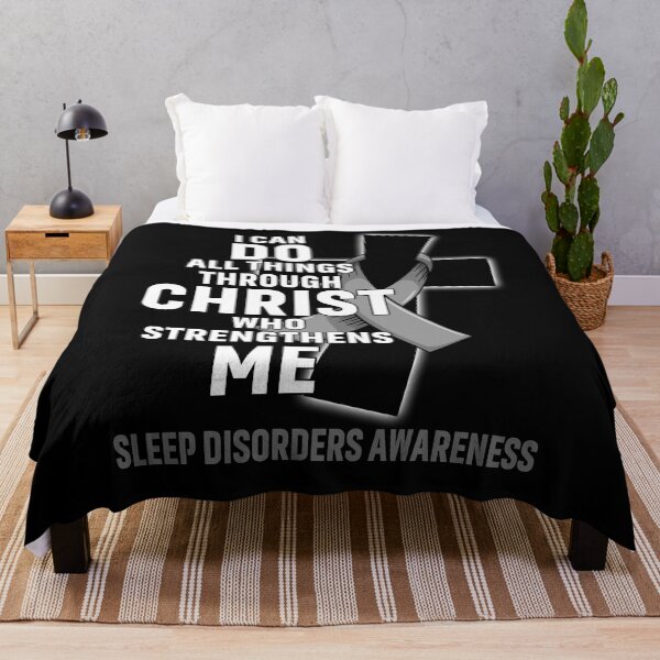 Item preview, I Can Do All Things Through Christ Who Strengthens Me Sleep Disorders Awareness designed and sold by Hatjar.