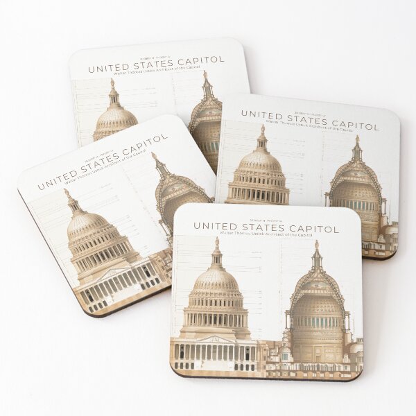 Item preview, Architectural Drawing of U.S. Capitol by Ustick designed and sold by amuseXpress.