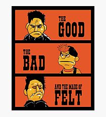 Angel - The Good, the bad, and the made of felt Photographic Print