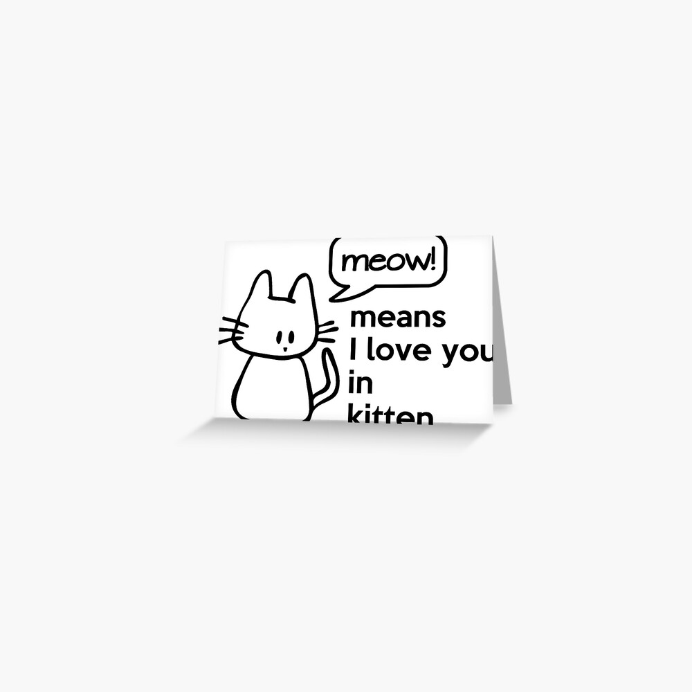 meow means i love you