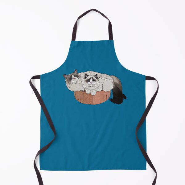 Item preview, Ragdoll Cat Cuddle Pile - Fluffy Ragdoll Kitties - ocean blue background designed and sold by EcoElsa.