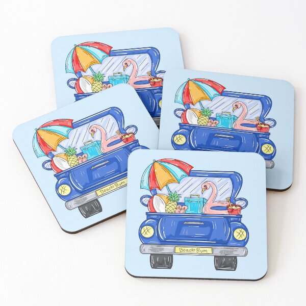 Item preview, Beach Bum Truck With Blue Background  designed and sold by missmann.