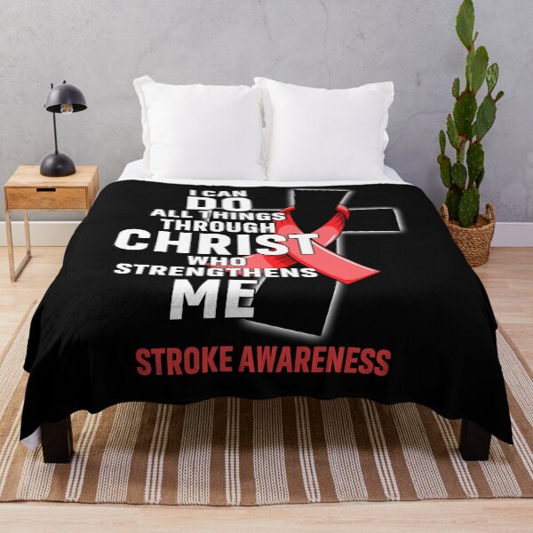 Item preview, I Can Do All Things Through Christ Who Strengthens Me Stroke Awareness designed and sold by Hatjar.