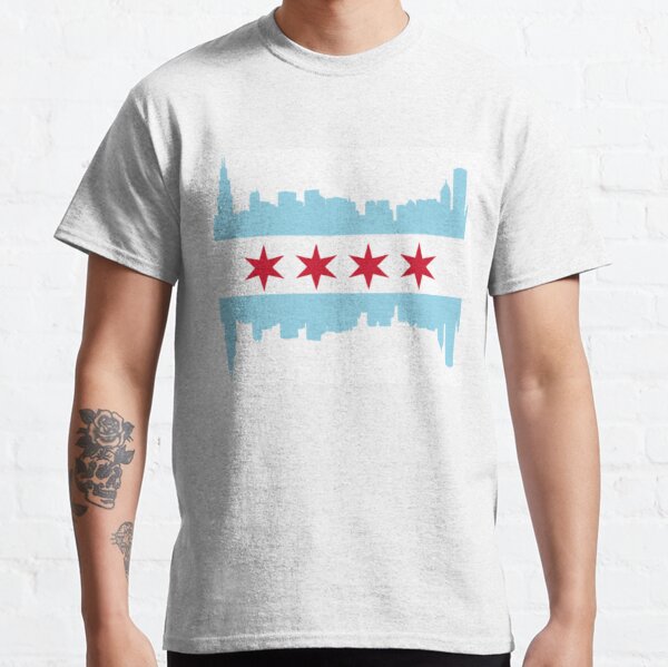 CHICAGO SKYLINE FLAG DESIGN' Men's T-Shirt