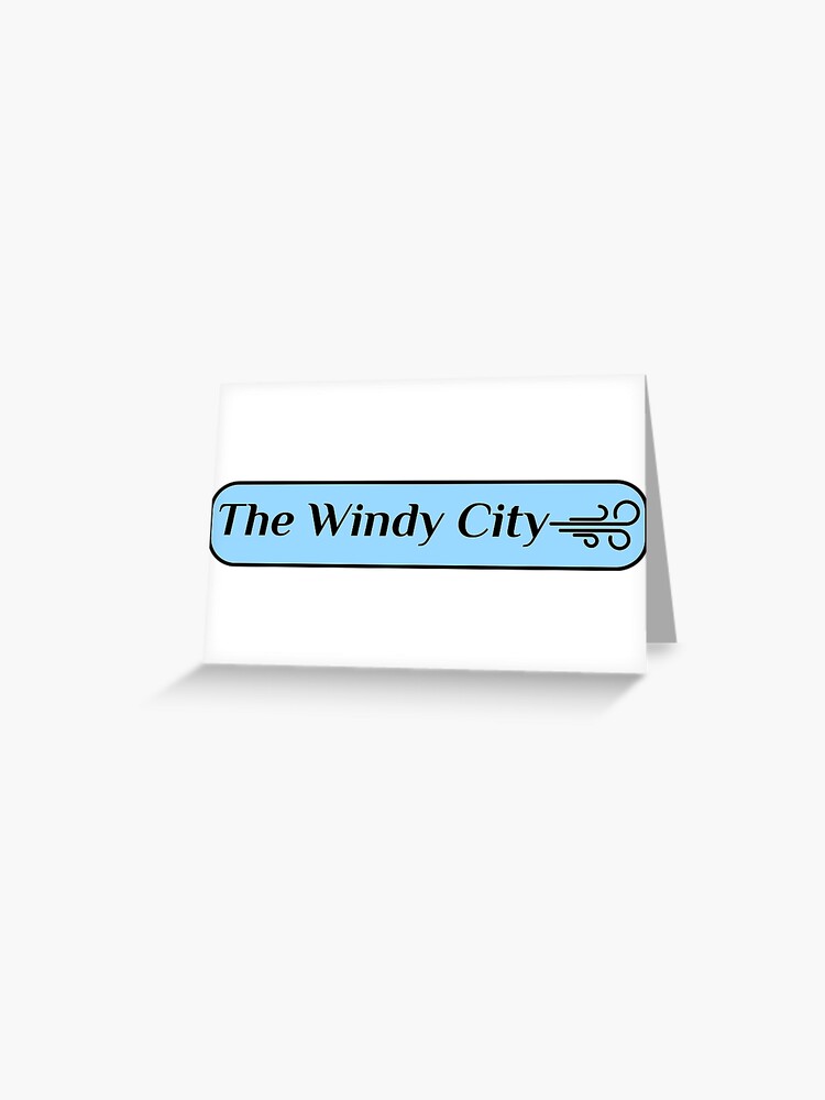  WINDY CITY Sweatshirt Custom Cursive Font Chicago Flag