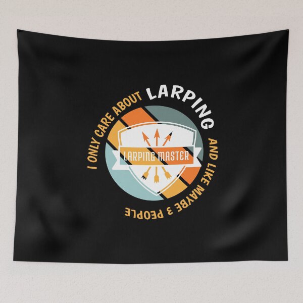 Item preview, Funny RPG Roleplaying Tee - I Only Care About Larping design designed and sold by Merchking1.