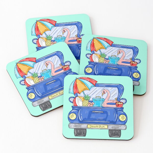 Item preview, Beach Bum Truck With Blue Green Background  designed and sold by missmann.