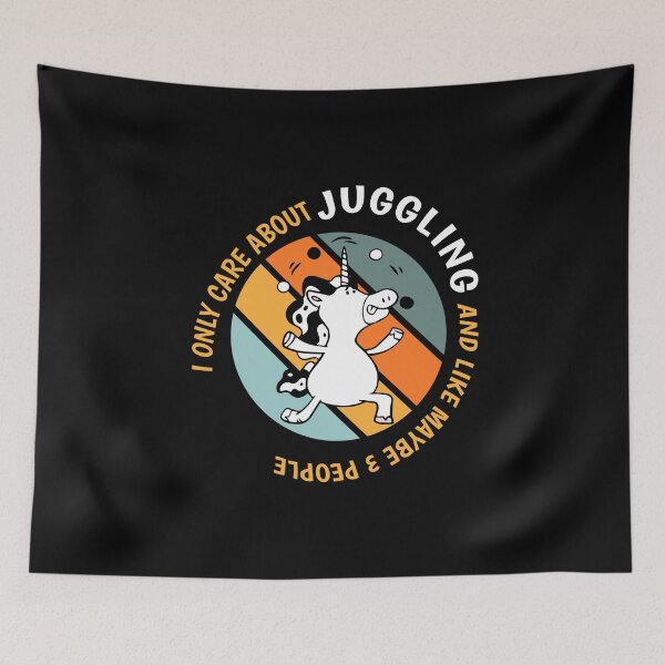 Item preview, Funny Juggler Tee - I Only Care About Juggling Cute Unicorn design designed and sold by Merchking1.