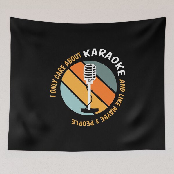 Item preview, Funny Karaoke Mic Singing - I Only Care About Karaoke design designed and sold by Merchking1.
