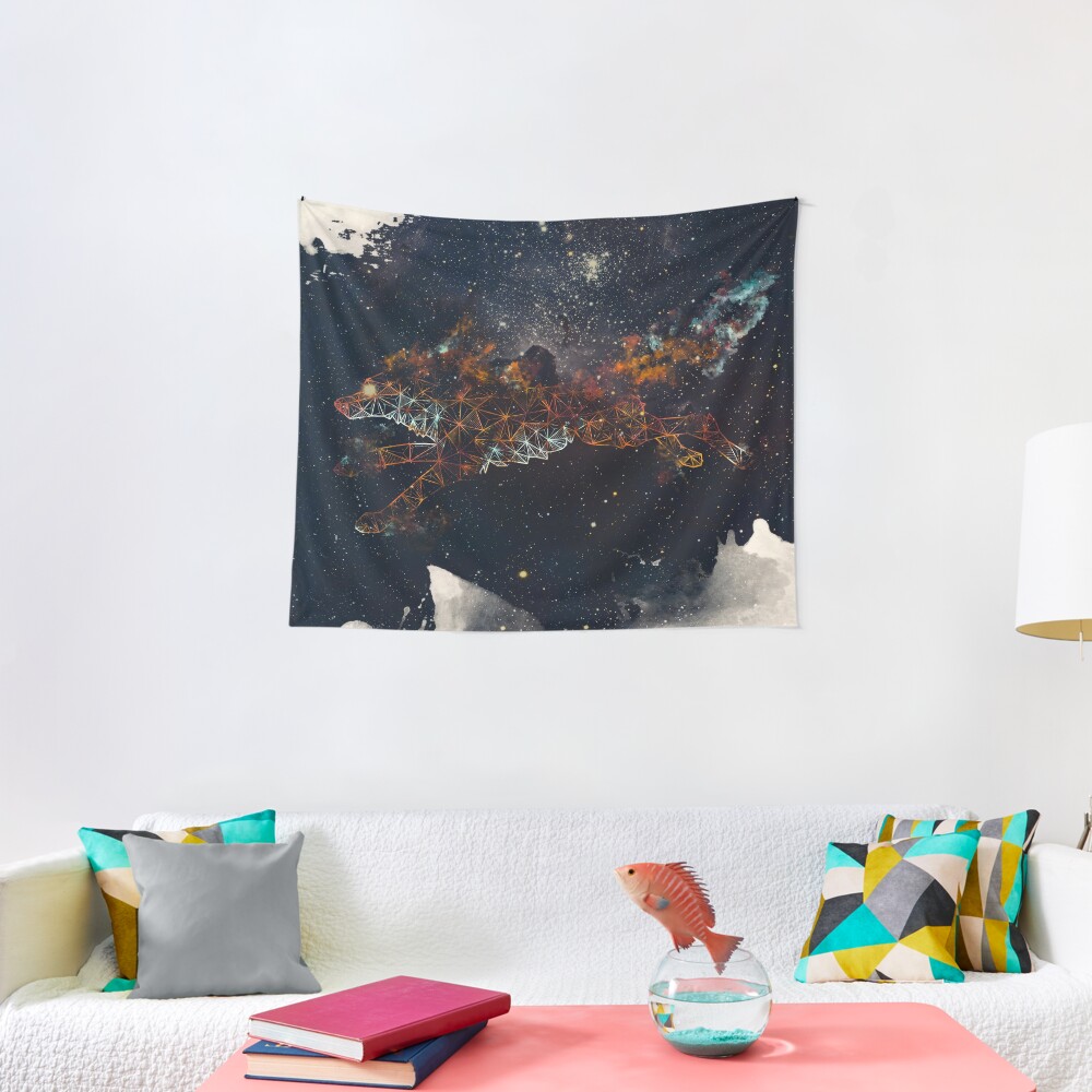 Celestial Wolf Tapestry