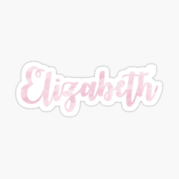 Elizabeth - Pink Watercolor Sticker