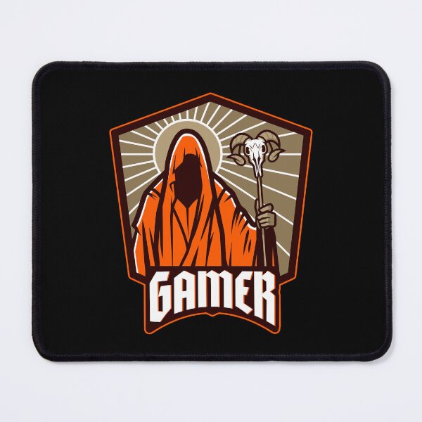 Item preview, Gamer with Death Figure holding Scepter designed and sold by PRIVARSHU.