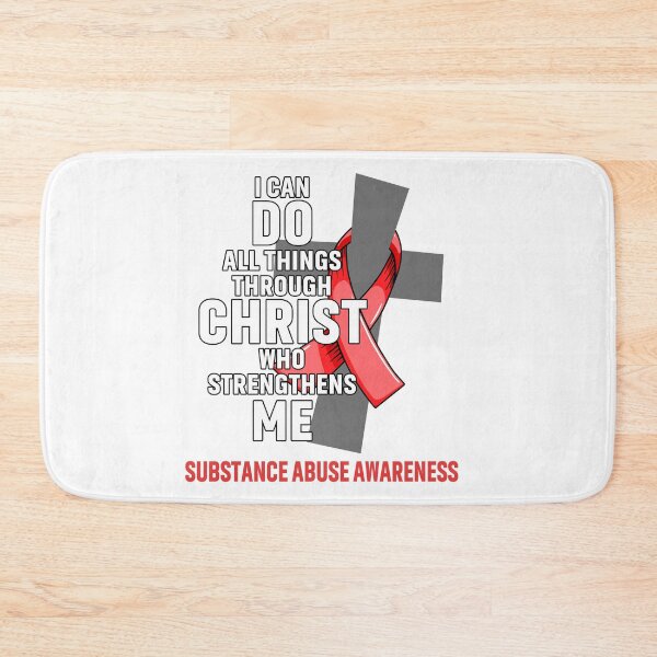 Item preview, I Can Do All Things Through Christ Who Strengthens Me Substance Abuse Awareness designed and sold by Hatjar.
