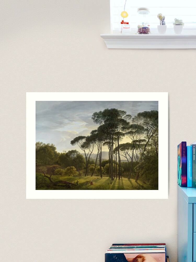 Italian Landscape with Umbrella Pines by Hendrik Voogd Art Print for Sale  by Amanda1775