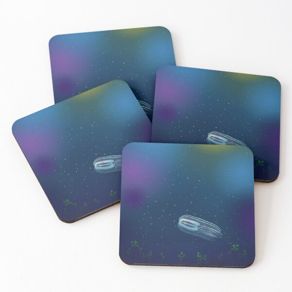 Item preview, Ocean scene with Bolinopsis infundibulum comb jelly designed and sold by thevexedmuddler.