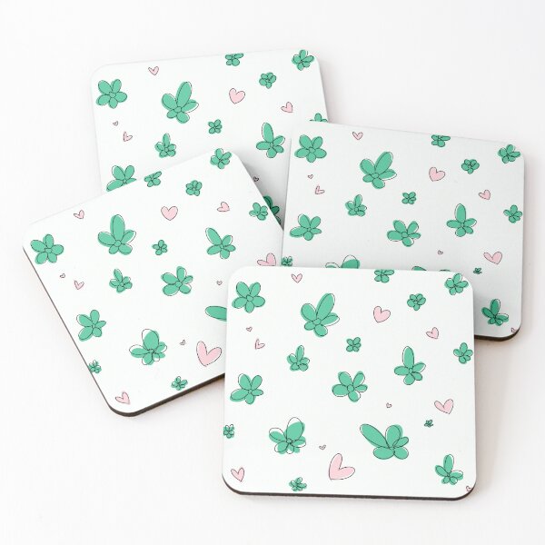 Item preview, Green Heartstopper Flowers and Hearts designed and sold by Sophprano.