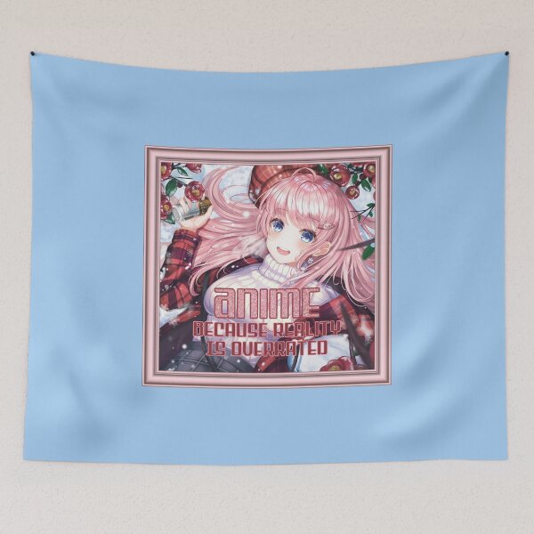 Item preview, ANIME Because Reality is Overrated! (on Blue) designed and sold by epinkb.