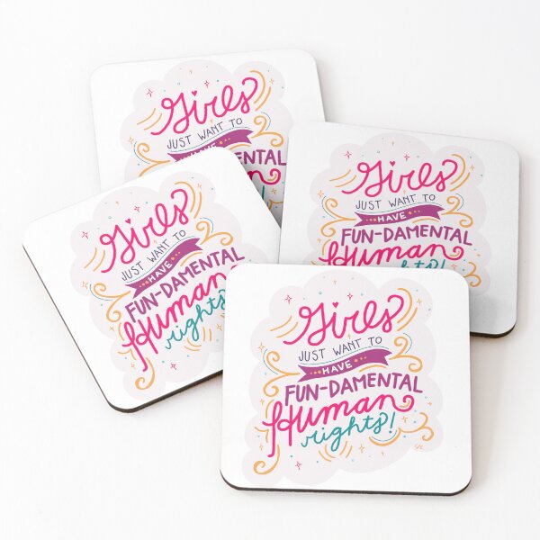 Item preview, Girls just want to Have Fun-damental Human Rights designed and sold by Codyanne Creative.