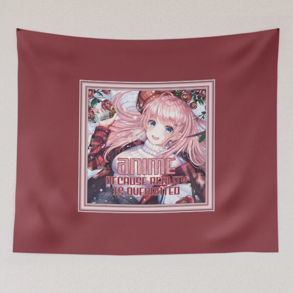 Item preview, ANIME Because Reality is Overrated! (on Burgundy) designed and sold by epinkb.