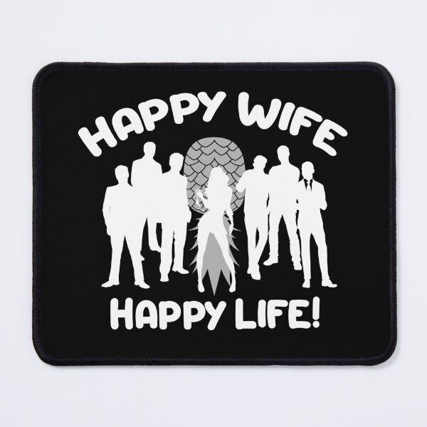 Item preview, Happy Wife, Happy Life Swinger Lifestyle Hotwife Design - Make Your Hotwife or Vixen Happy! For dark colors. designed and sold by swingersshop.