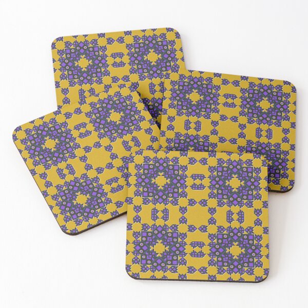 Item preview, The Violet Gold Star Dust in Fashion Seamless Pattern  designed and sold by MyMemoriesArts.