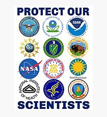 Schützen Sie unsere Wissenschaftler Wissenschaft März Pro-Science Environmentalismus Klimawandel widerstehen Anti-Trump Fotodruck