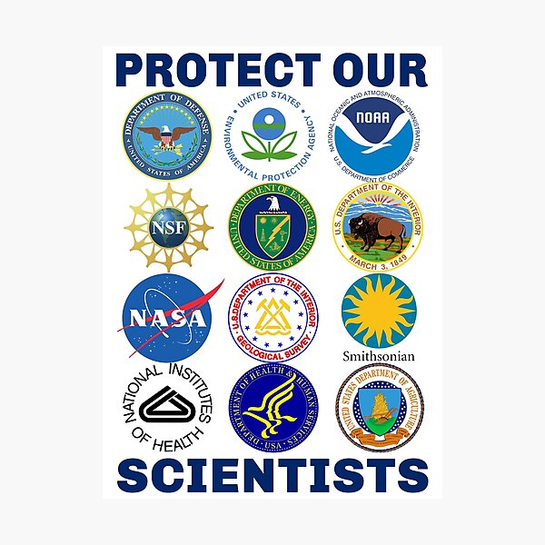 Protect Our Scientists Science March Pro-Science Environmentalism Climate Change Resist Anti-Trump Photographic Print
