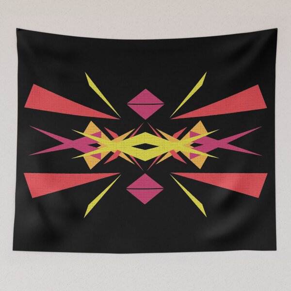 Item preview, Triangles collide, retro style designed and sold by Lina Abu Rezeq.