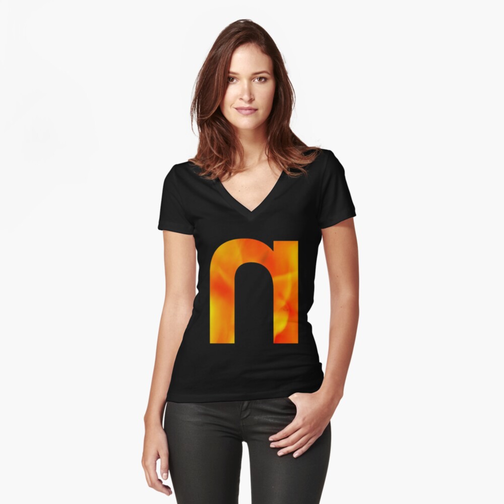 Item preview, Fitted V-Neck T-Shirt designed and sold by clandestine-l.