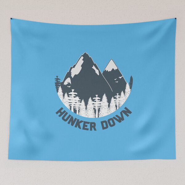 Item preview, Vintage Hunker Down Bold Typography with trekking illustration  designed and sold by garniturex.