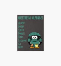 Anesthesia Alphabet Art Board