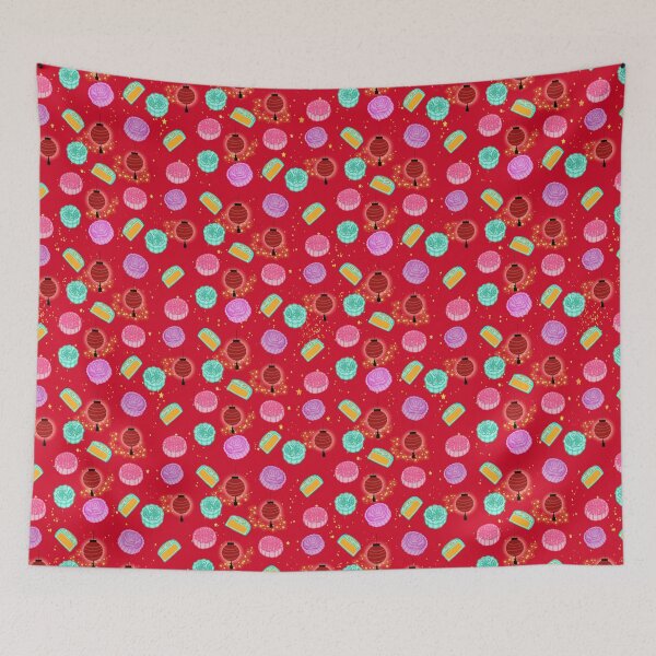 Item preview, Mooncakes Red background  designed and sold by Veata.
