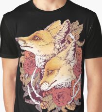 Red Fox Bloom Graphic T-Shirt