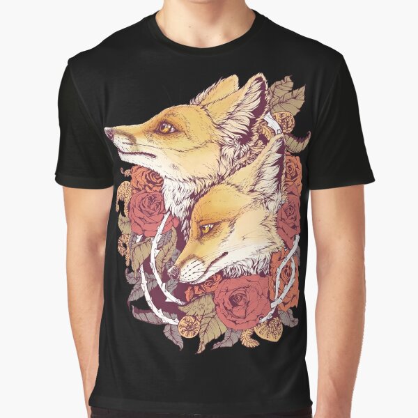 Red Fox Bloom Graphic T-Shirt