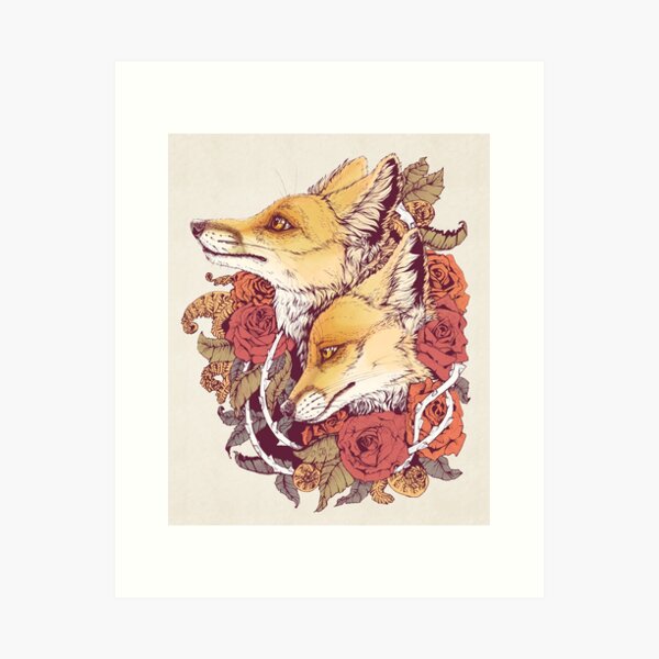 Red Fox Bloom Art Print