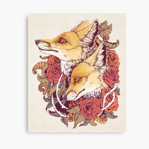 Red Fox Bloom Canvas Print
