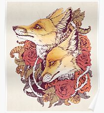 Red Fox Bloom Poster