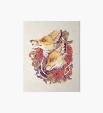 Red Fox Bloom Art Board