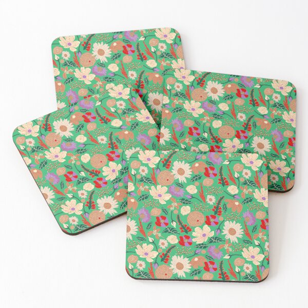 Item preview, Boho Floral Wildness Green designed and sold by Lozzie Eliza Designs.