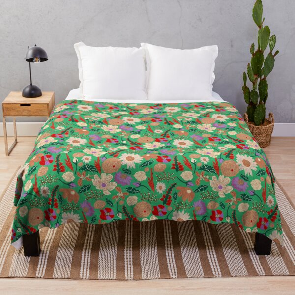 Item preview, Boho Floral Wildness Green designed and sold by Lozzie Eliza Designs.