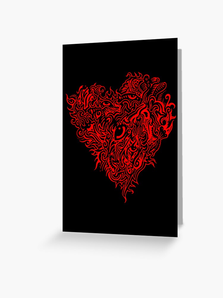 Thumbnail 1 of 2, Greeting Card, strange affections designed and sold by sadmachine.