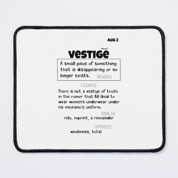 Item preview, August 2 Vestige designed and sold by Square Root of Squid.